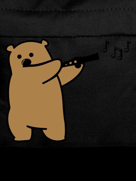 Bear plays flute