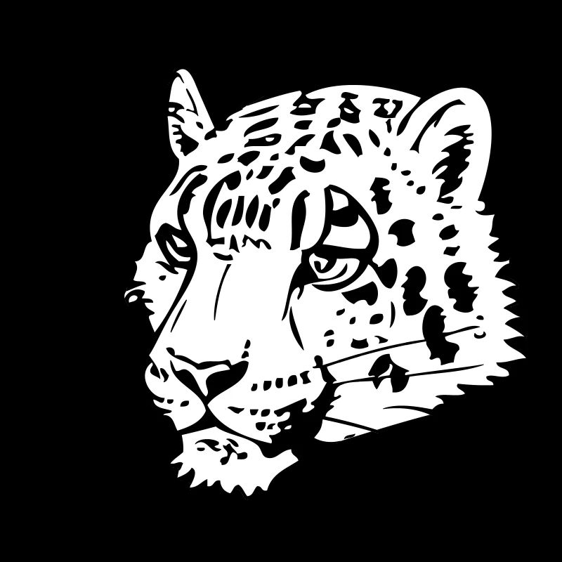 Snow leopard in comic handle