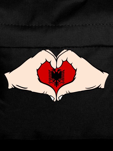 Albania Heart Shape with Hands