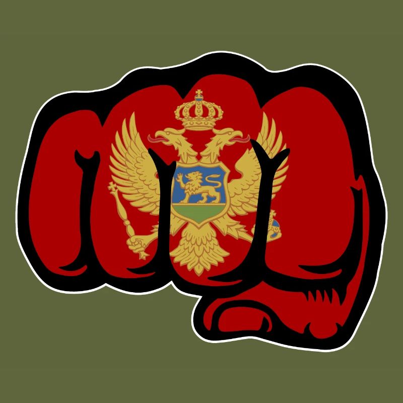 Poing du drapeau du Monténégro