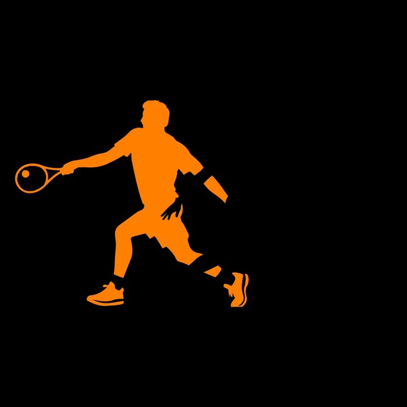 Tennis Spieler Silhouette