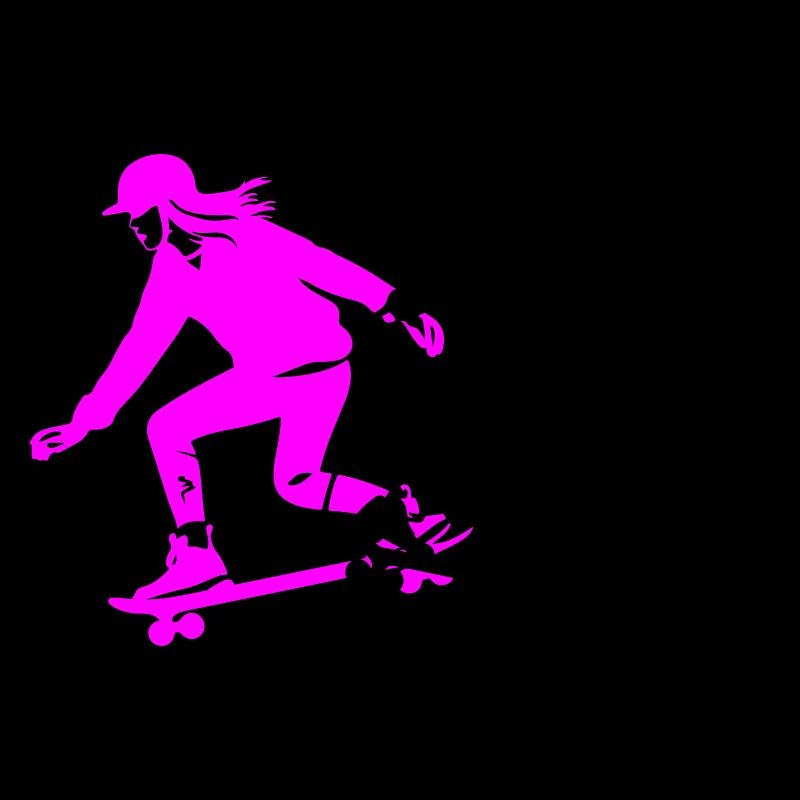 Skateboard Femme Silhouette Skateboard