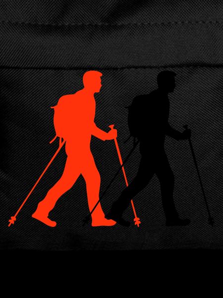 Nordic Walking Man Silhouette