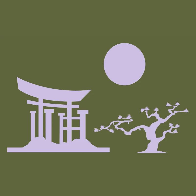 Japan Gate Silhouette
