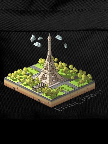 Geometric low poly Eiffel Tower