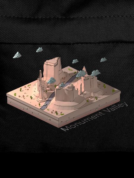 Geometric low poly Monument Valley