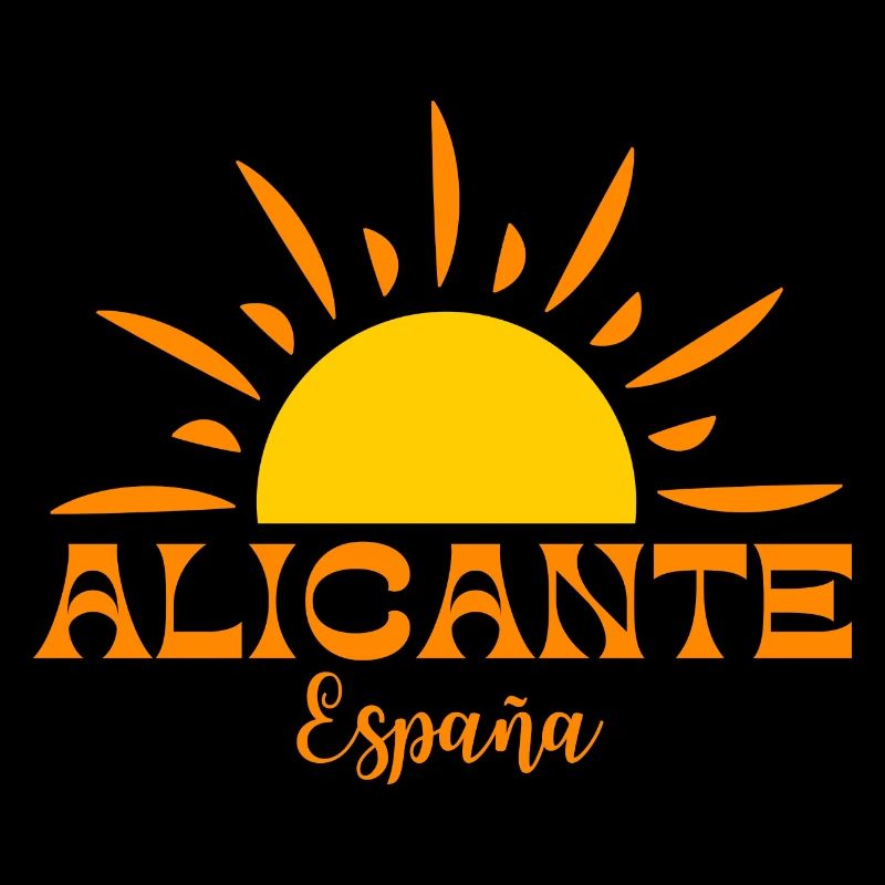 Lebendiger Sunburst Alicante Spanien Design