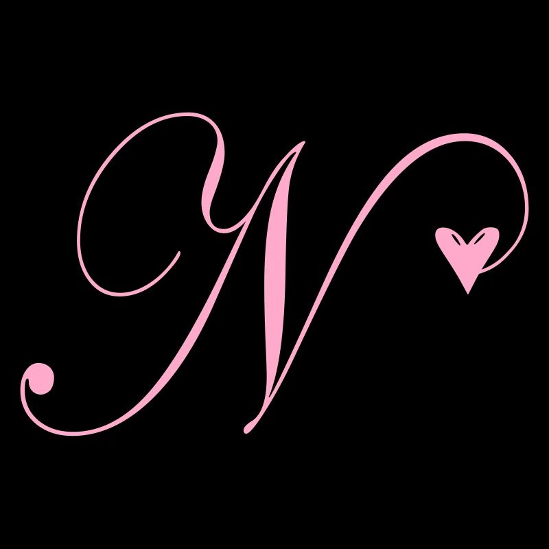 Monogram N Heart Vine