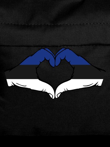 Estonia Flag Hands Heart Shape