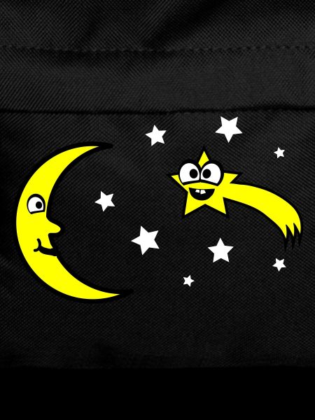 Moon and stars