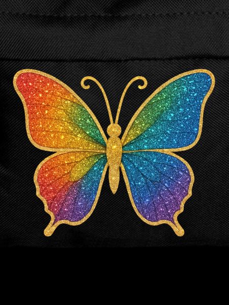 Glittering rainbow butterfly
