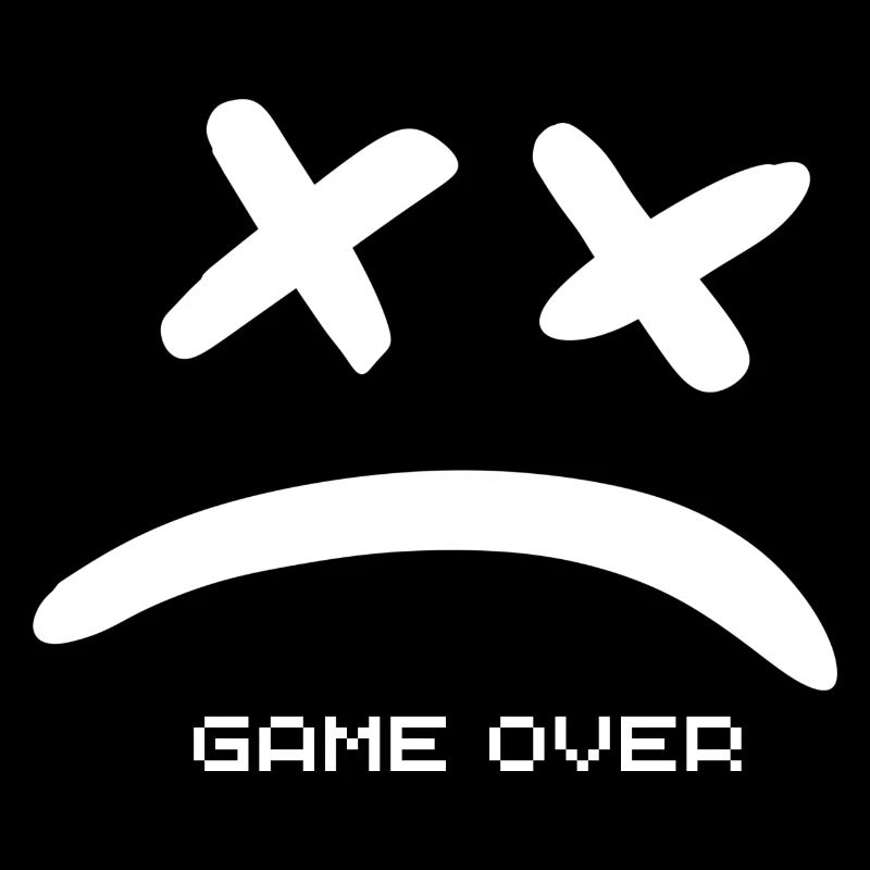 Game Over sans sourire blanc