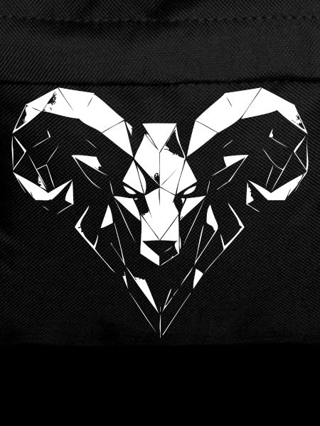 Geometrischer Widder Polygon Design