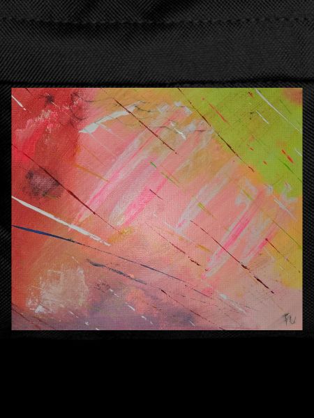 Neon Diagonal Stripe Abstract