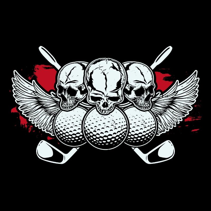 GOLF | Skull Golfball Golfschläger Golfer Geschenk
