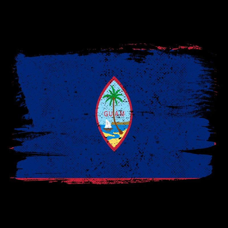 Drapeau de Guam Drapeau de la paix Vintage