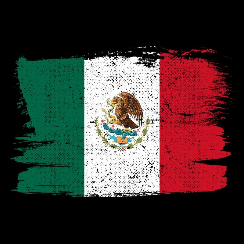 Mexique drapeau drapeau paix Vintage