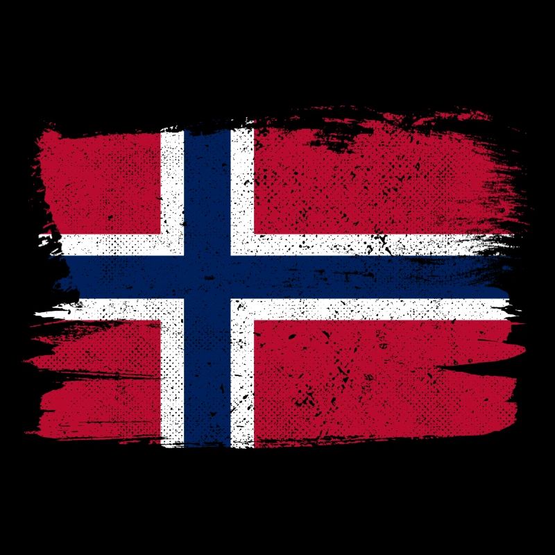 Drapeau de la Norvège Drapeau de la paix Vintage