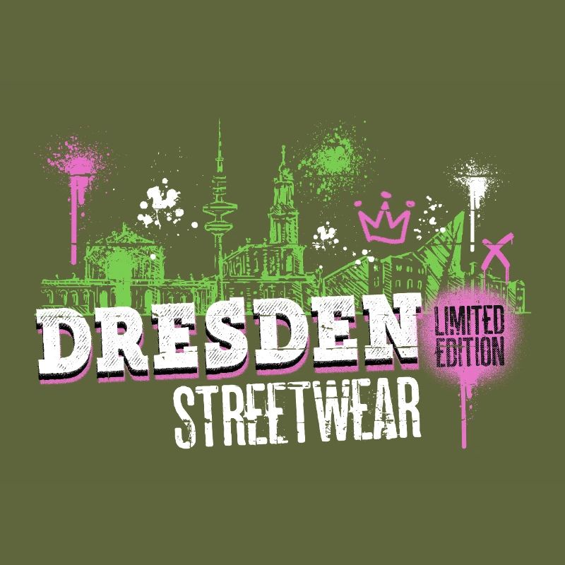 Dresden Skyline City Germany Graffiti