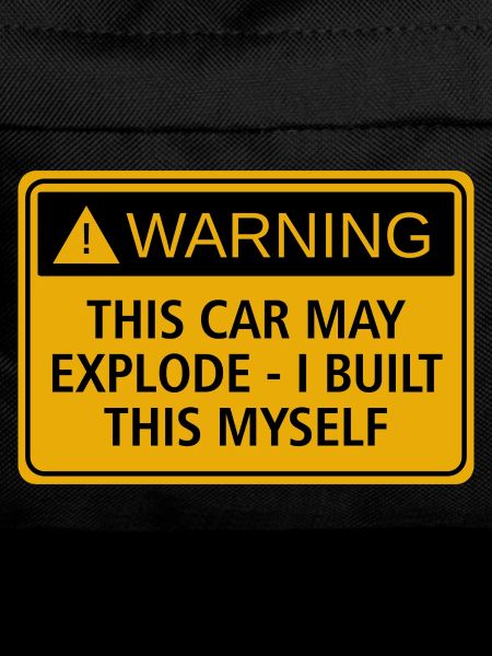 JDM sticker - this car may explode