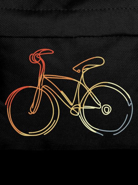Cycling Drawing Retro Style