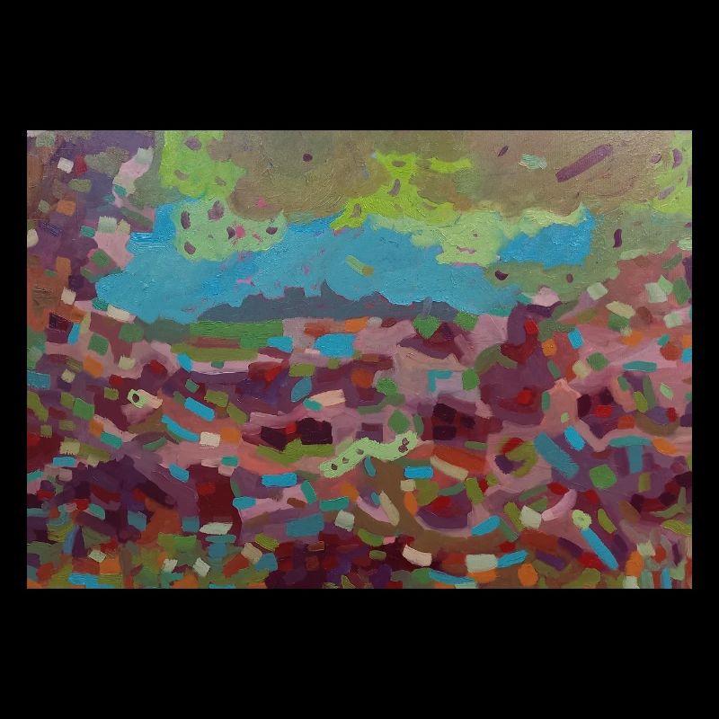 Buntglas-Chaos der Farben
