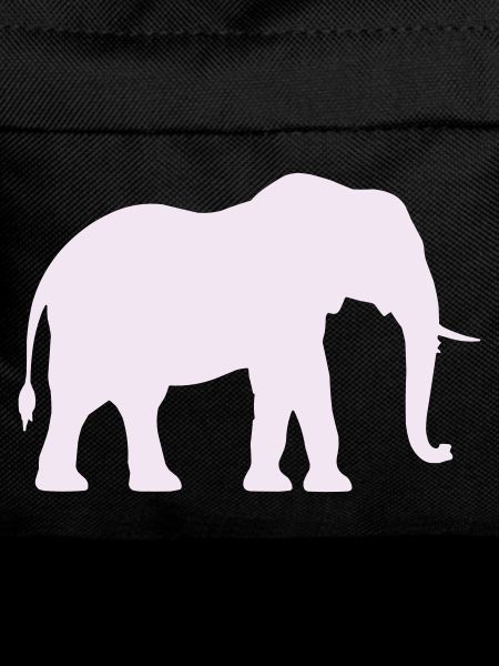 Elephant Silhouette Pastel Rose