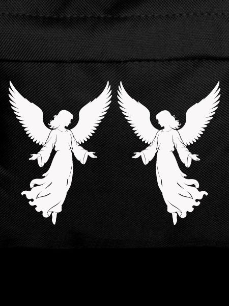 Double Angel Wings Silhouette