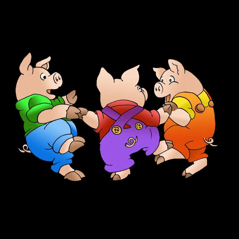 three piglets