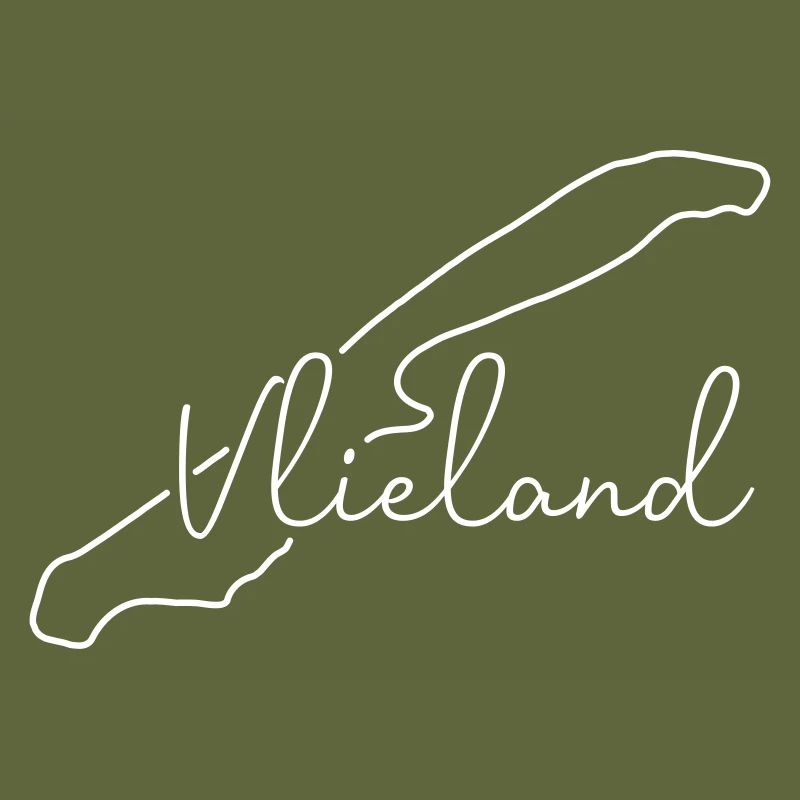 Vlieland | Map Line-Art Minimalism