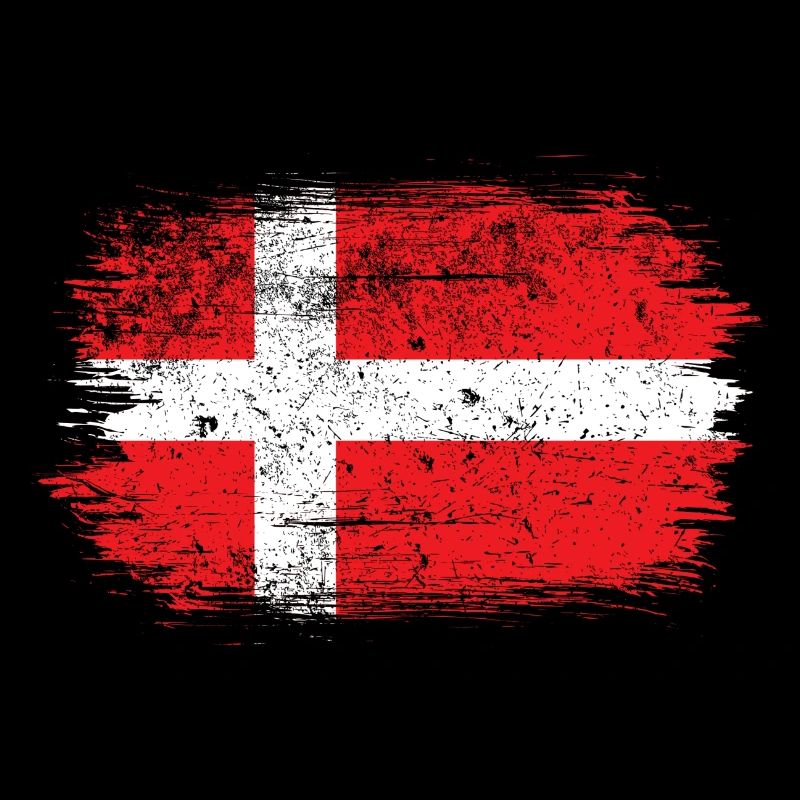 Brushstroke Danish Flag