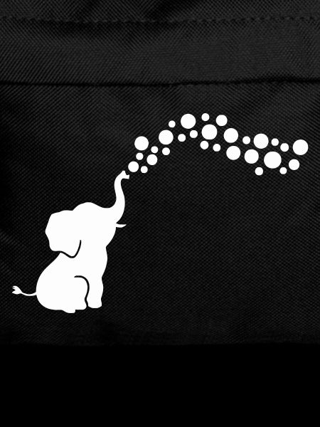Playful Elephant Blowing Bubbles