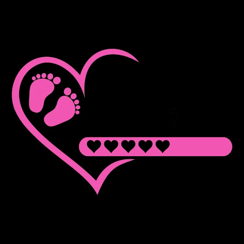 Mama 2027 loading Herz Version Mädchen pink