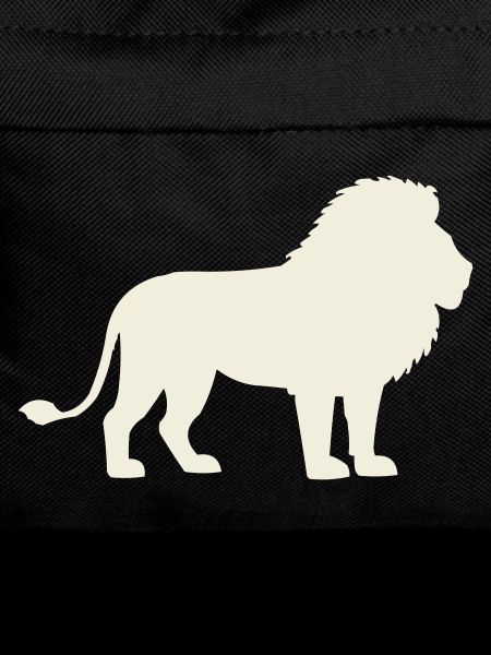 Lion silhouette in cream tone