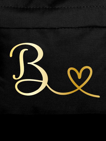 B goldenes Monogramm mit Herz