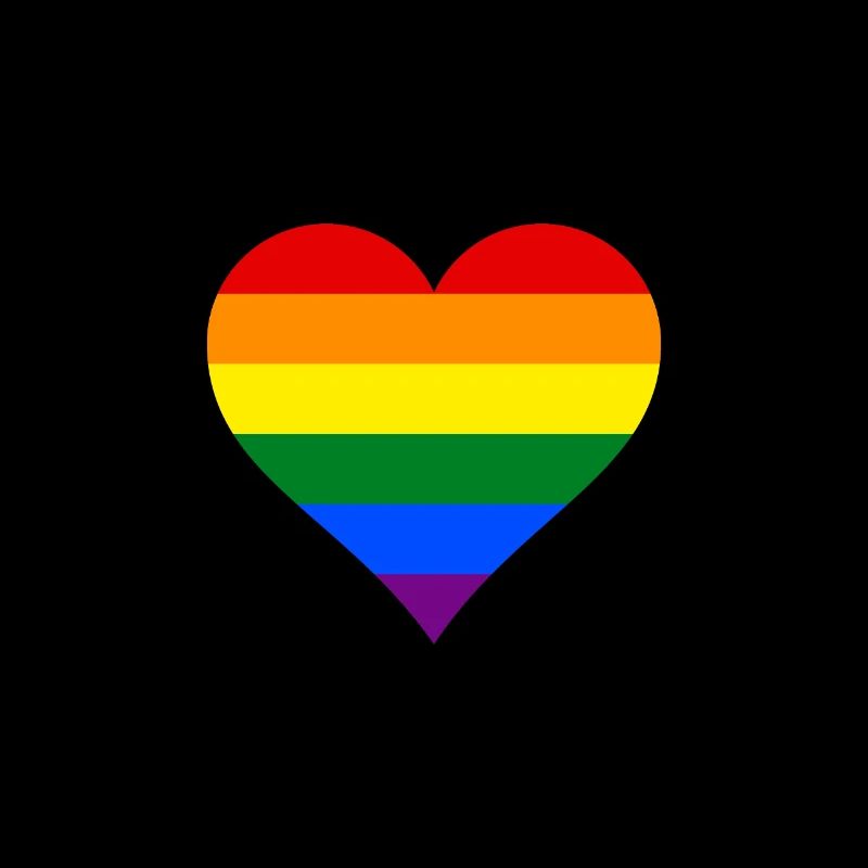 LGBT heart-shaped rainbow flag