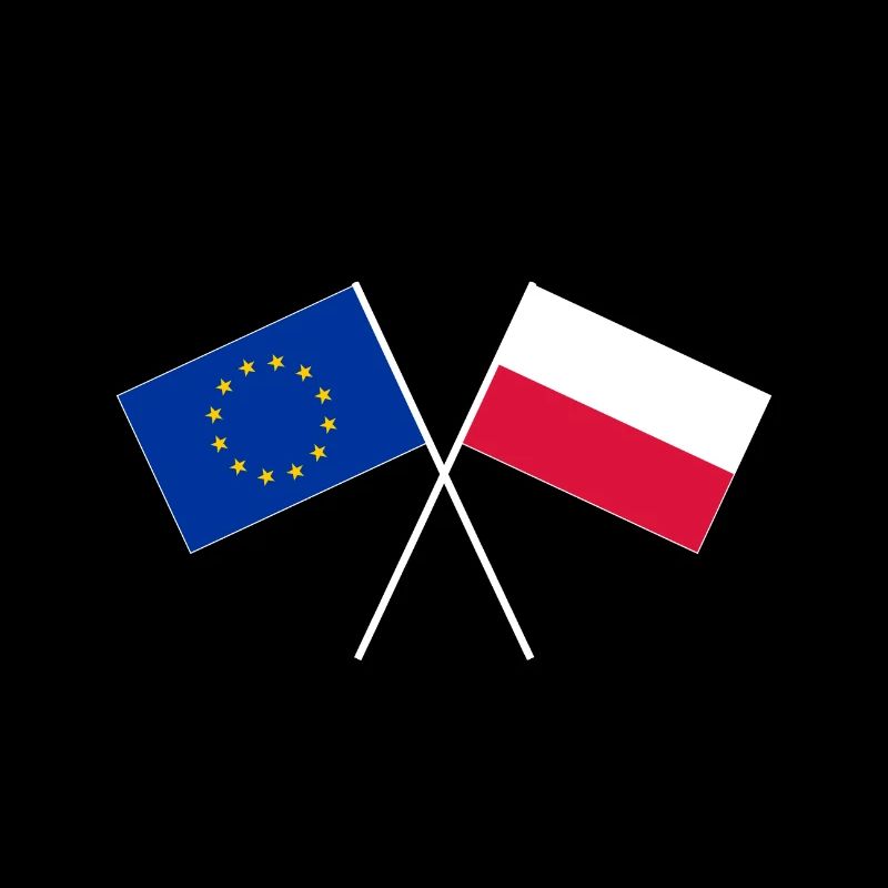 Pologne Europe drapeau de l’UE croisé drapeau