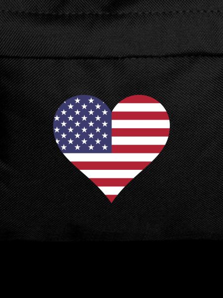 USA america flag banner heart