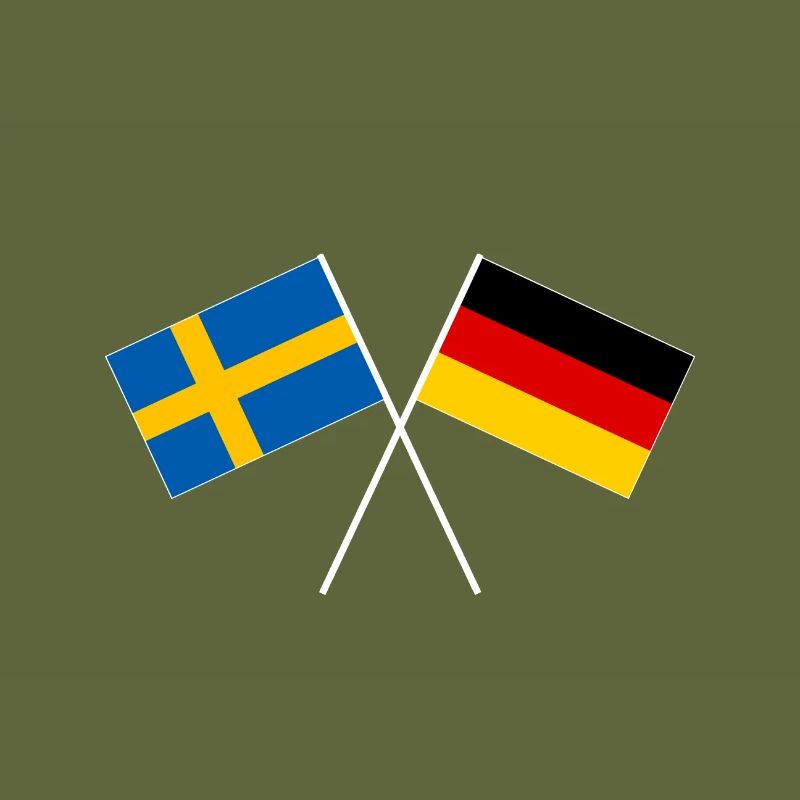 Amitié germano-suédoise drapeau drapeau