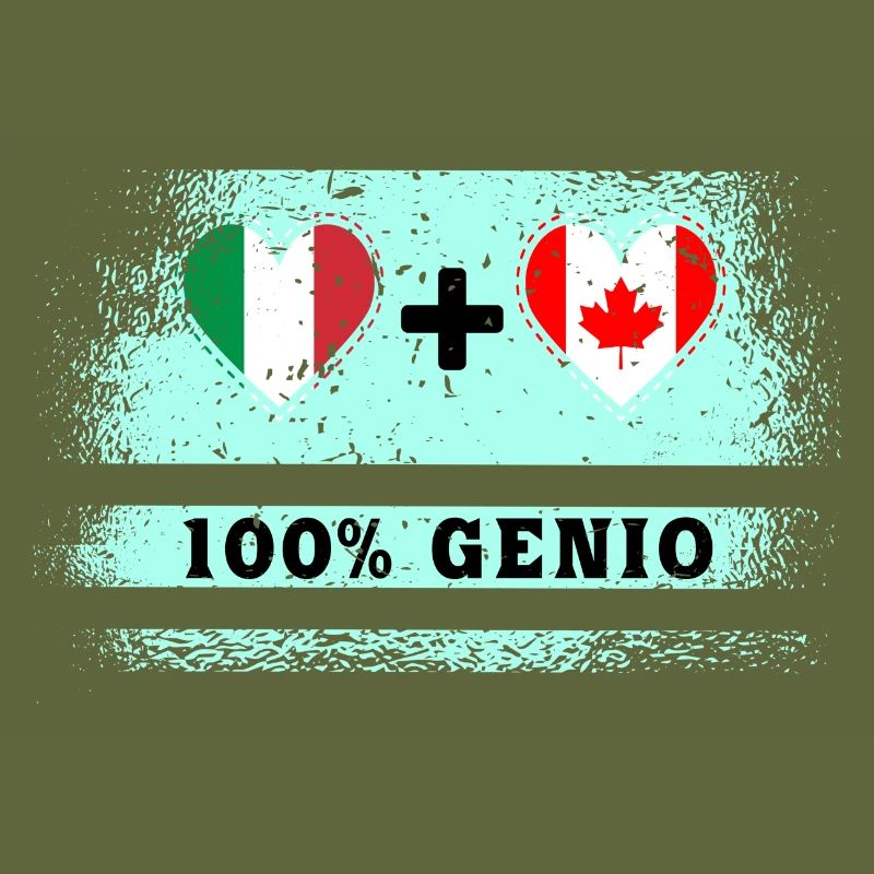 Italie et Canada 100% drapeau de génie