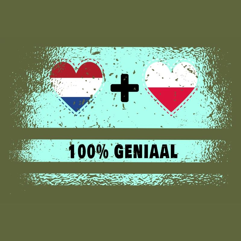 Pologne et Pays-Bas Drapeau 100% Genius