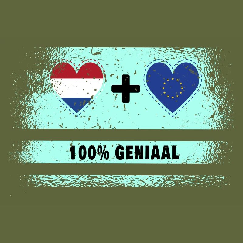 Drapeau 100% Genius de l’Europe et des Pays-Bas