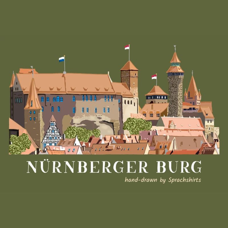 Dessin à la main du château de Nuremberg