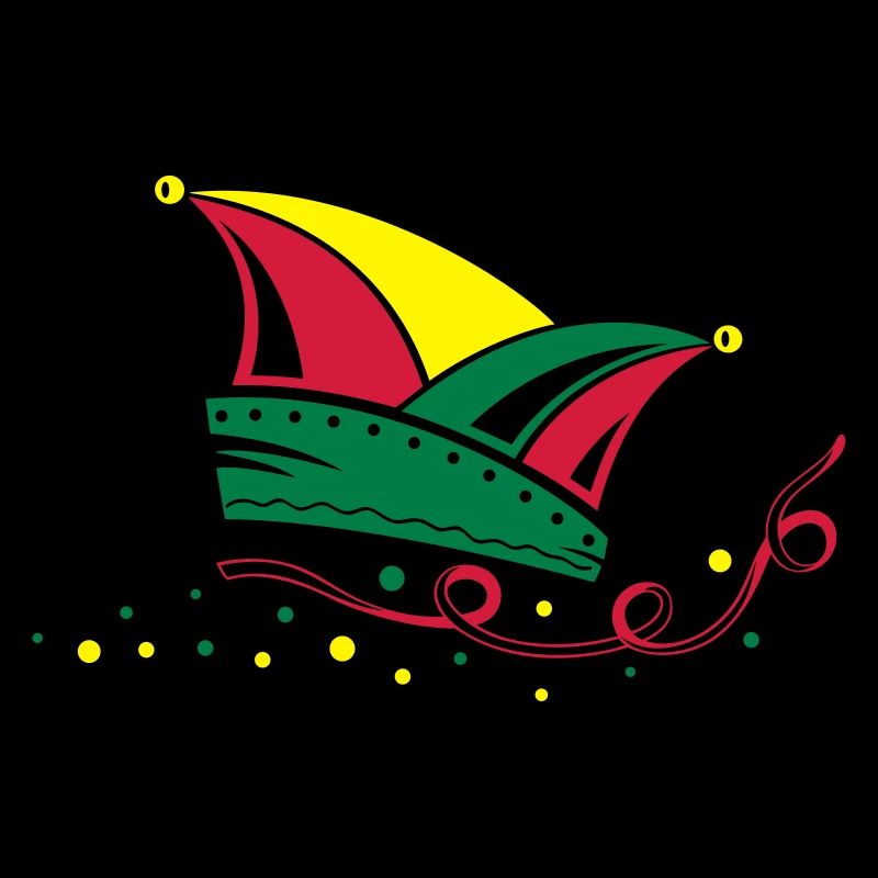 Carnival, jester cap, streamers