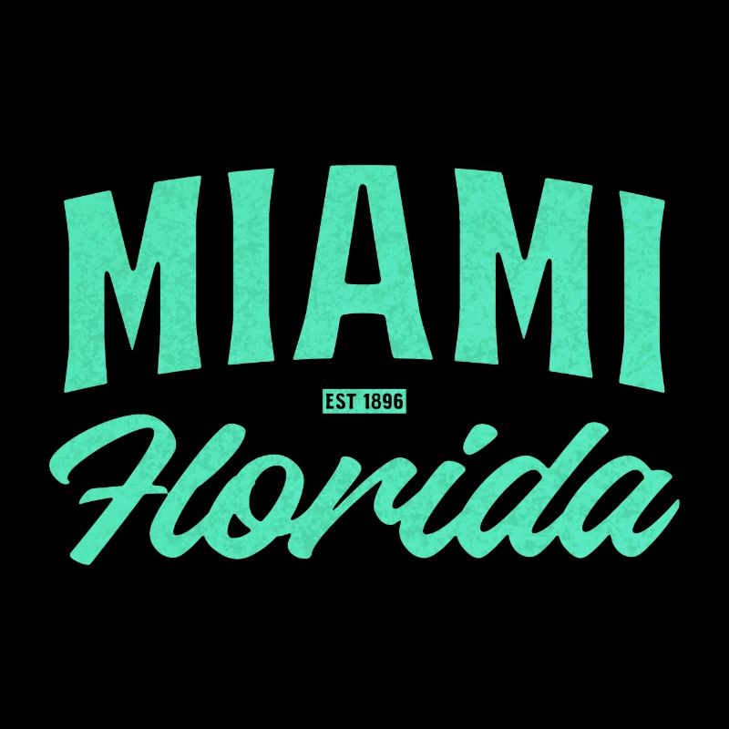 Miami Florida Teal Font