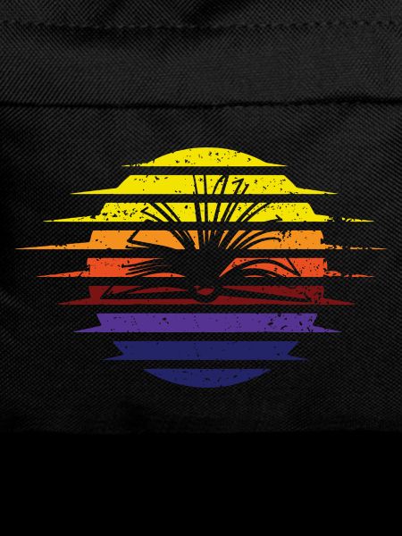 Rainbow Sun Ribbon Retro
