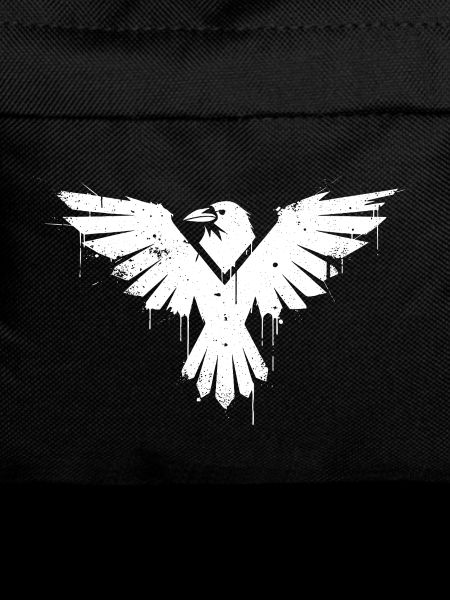 Black and White Bird Graffiti