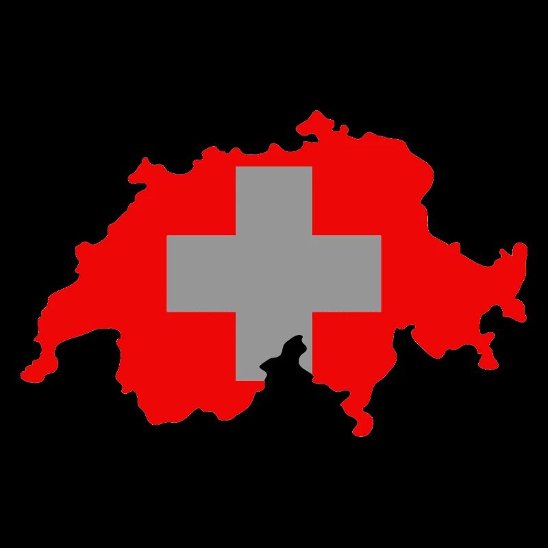 Schweizer Karte mit Flagge