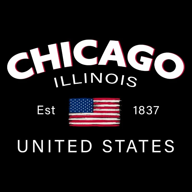 Drapeau des États-Unis Chicago Illinois
