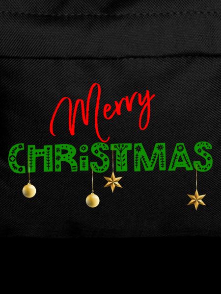 Merry Christmas: Textured Green Letters